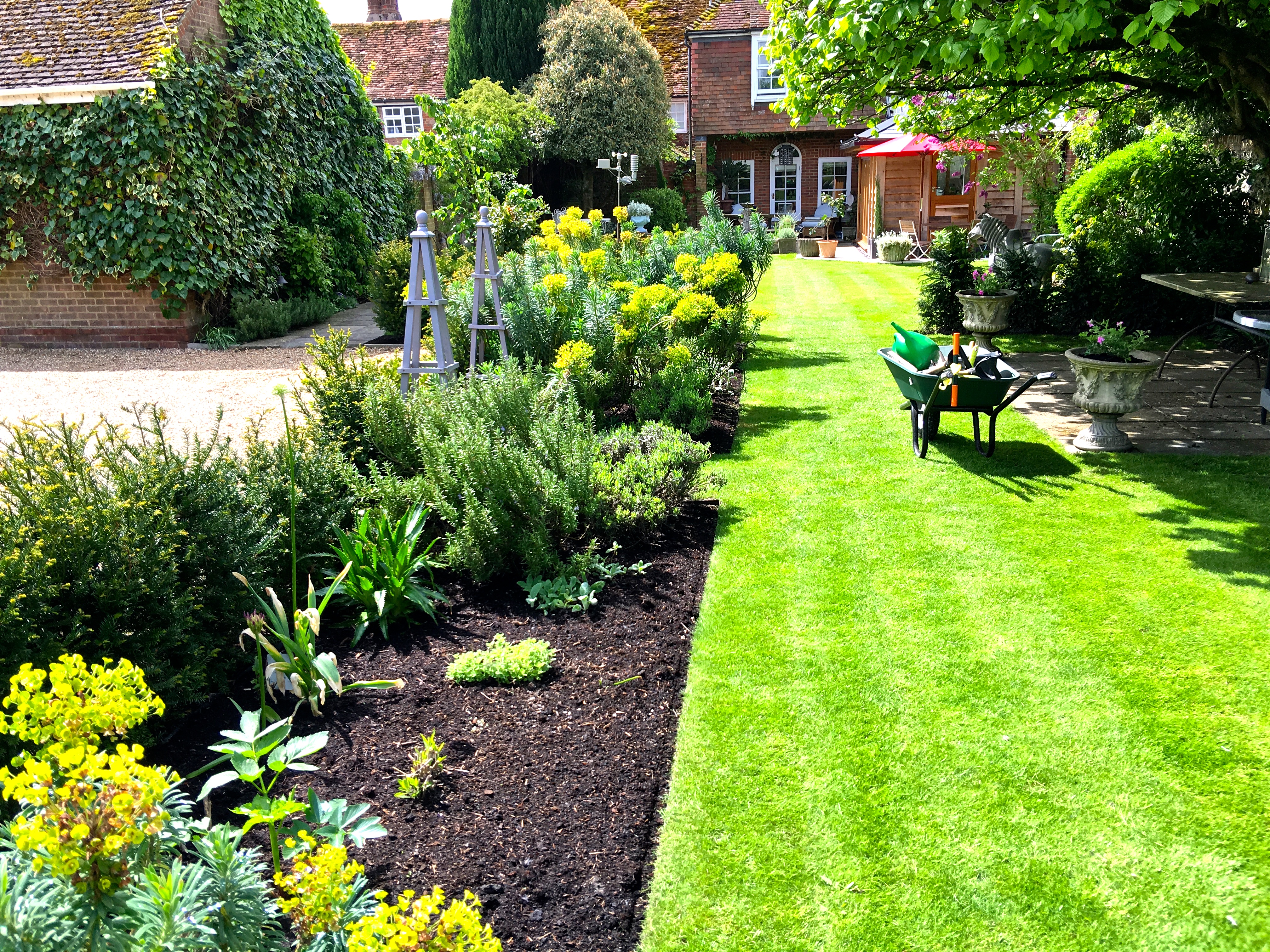 well-decorated garden